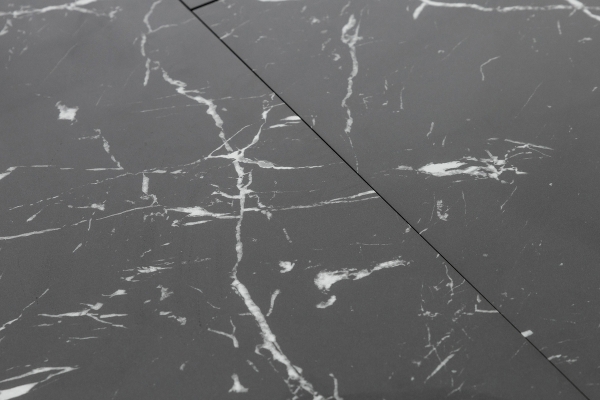 Стіл Річард 140(+40)*85 чорний метал/мрамор чорн