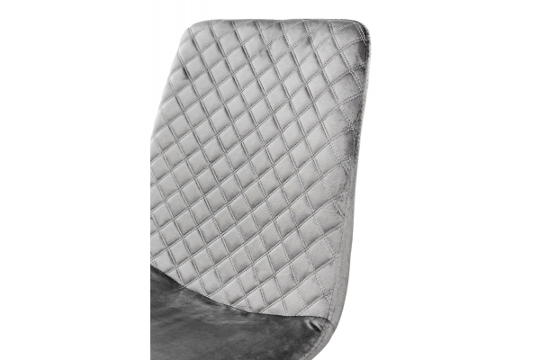 Стілець Некст, чорний/велюр сірий