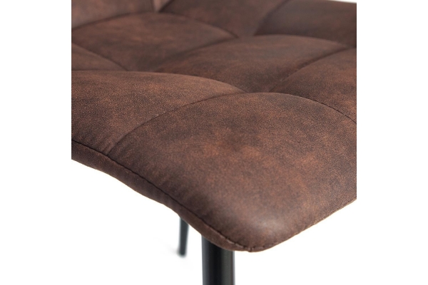 Стілець Чілі (круглий) чорний/мкфібра коричнPK-03