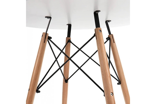 Стол обеденный ЭТНА MDF (D=100cm), белый