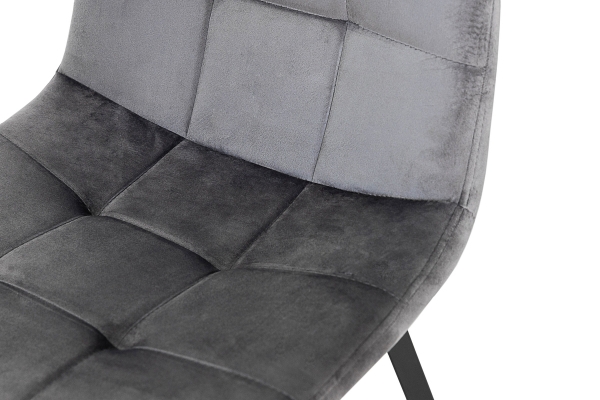 Стілець Ментос чорний/ велюр сірий