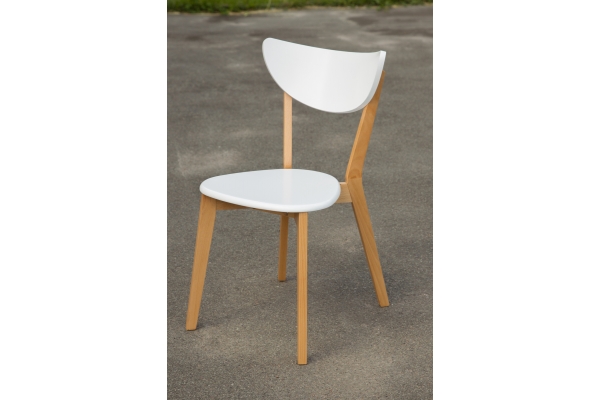 Стілець обідній Фокс Т, білий/дуб