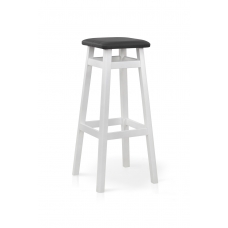 Табурет БАРНИЙ КВАДРАТНИЙ М'ЯКИЙ (80 см), білий