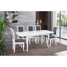 Стіл обідній Соренто (1300+400)*780, білий