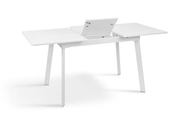 Стол Этна 120(+40)*75 белый металл/белый