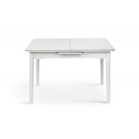 Стіл Нептун 110/140*75 білий/керам мрамор