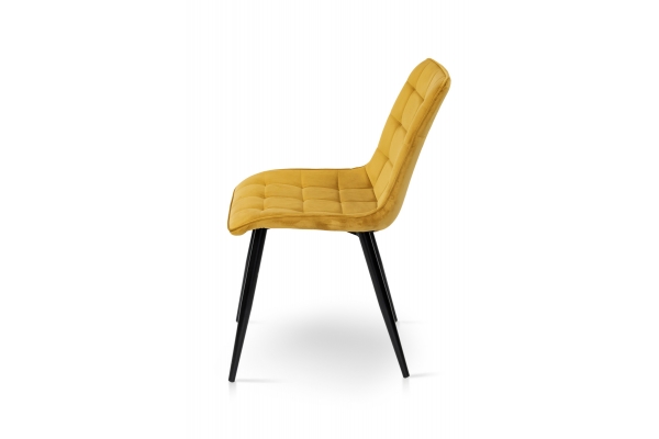 Стілець Віллі чорний /велюр карі