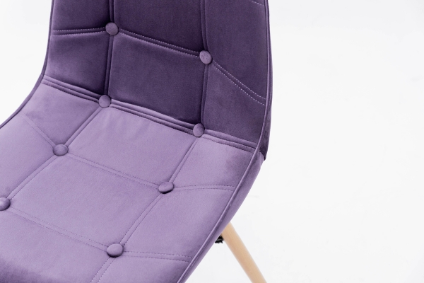 Стілець ДЖАСТІН, велюр бузковий