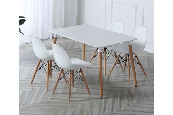 Стіл обідній ВЕЗУВІЙ MDF 100*70, білий