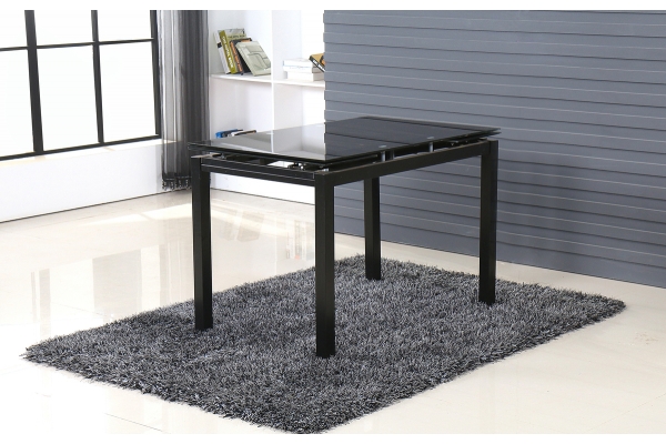 Стіл Венді XS-1025, 110/170*70, чорний (скло)
