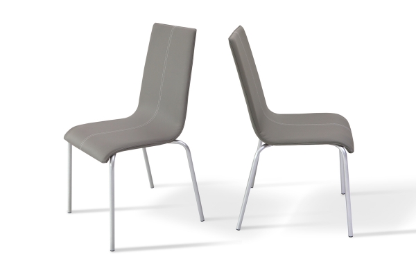 Стілець обідній Келлі зі строчкою, (сірий)---