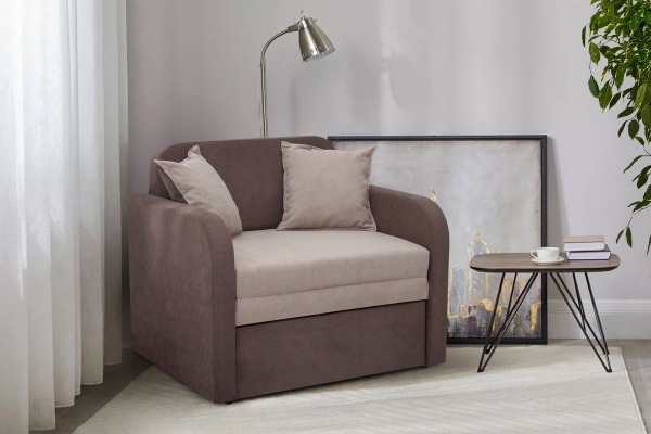 Диван Карлсон 0,8 (Аляска 03/23) кофейн/бежевый