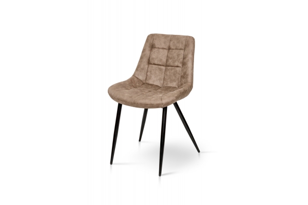 Стул Крокус черный / микрофибра капучино