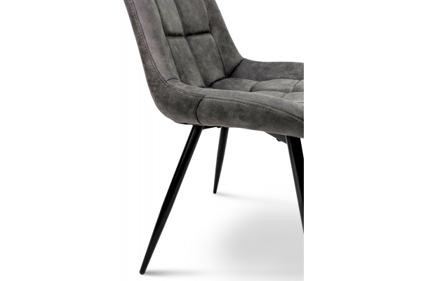 Стілець Крокус чорний / мікрофібра сірий кварц