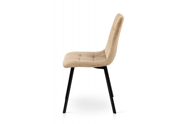 Стілець Ментос чорний/ велюр бежевий