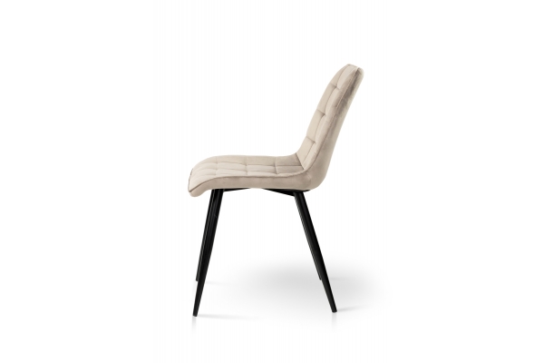 Стілець Віллі чорний/велюр бежевий