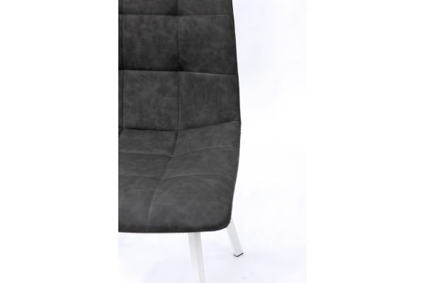 Стілець Чілі (квадрат) білий/ сіра стальRU-07