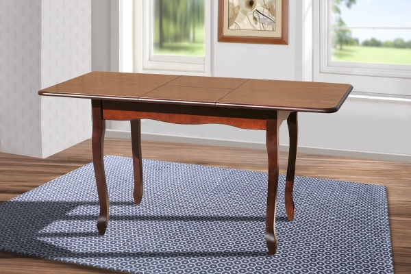 Стол обеденный Лидер (110+40)/70, темн.орех