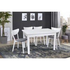 Стіл обідній Бронкс 120(+40+40)*80, білий