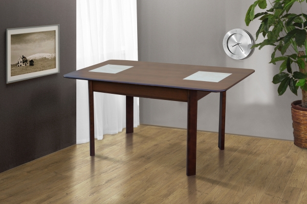 Стіл обідній Бостон (1150+390)*740, горіх темн.