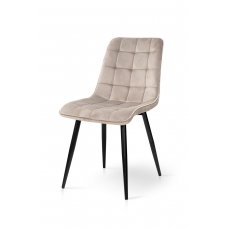 Стілець Віллі чорний/велюр бежевий