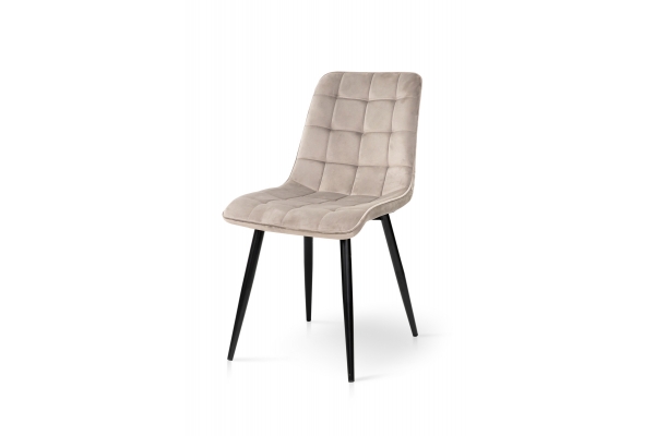 Стілець Віллі чорний/велюр бежевий