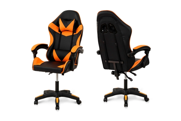 Крісло геймерське Слім, чорний/помаранчевий