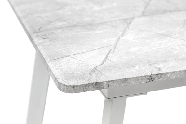 Стіл Етна 120(+40)*75 білий метал/базальт
