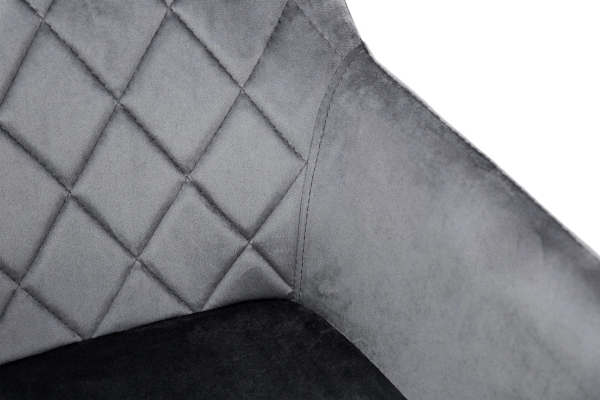 Стілець Томас XS-2836, чорний/велюр сірий