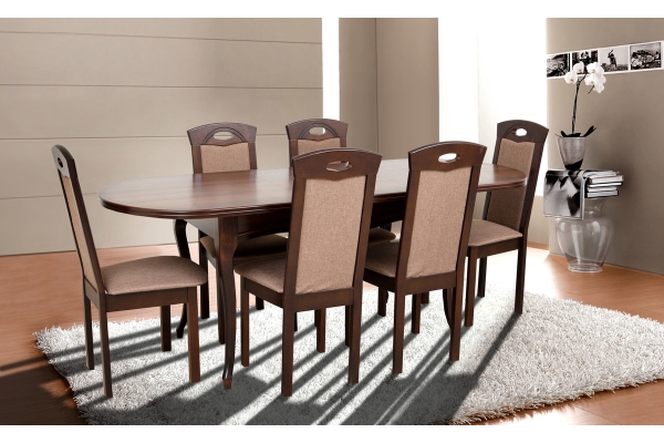 Стіл обідній Твіст (1260+340)*810, горіх темн.