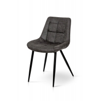 Стілець Крокус чорний / мікрофібра сірий кварц