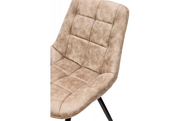 Стул Крокус черный / микрофибра капучино