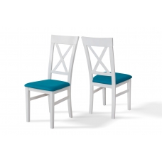 Стілець Кросс, білий/бірюза---