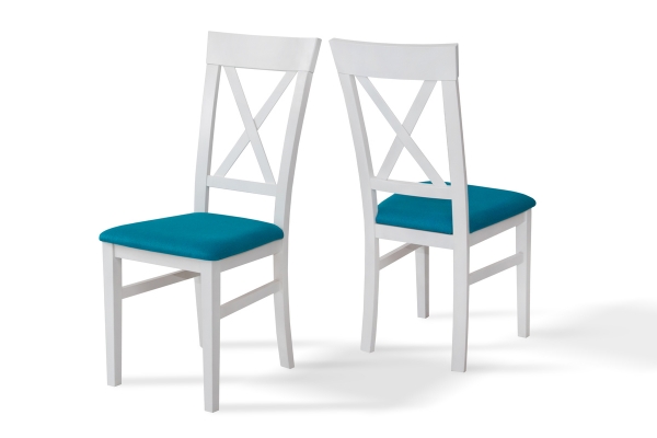 Стілець Кросс, білий/бірюза---