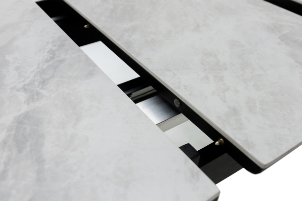 Стіл Нептун 95/125*70 чорний/керам бетон