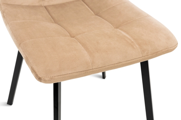 Стілець Ментос чорний/ велюр бежевий