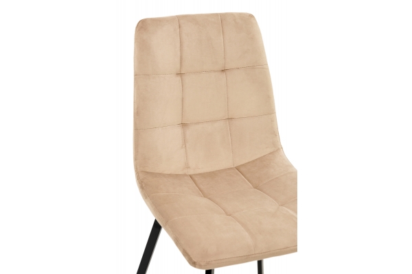 Стілець Ментос чорний/ велюр бежевий