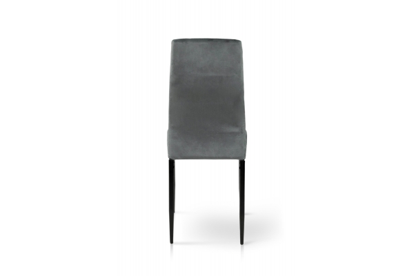 Стул Айс, черный/велюр серый