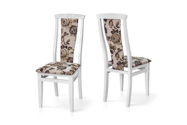 Стілець обідній Чумак-2, білий/Роза