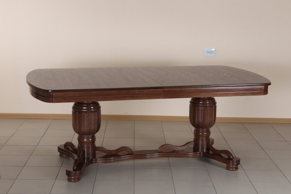 Стіл обідній Барон 200(+40)*100, темний горіх