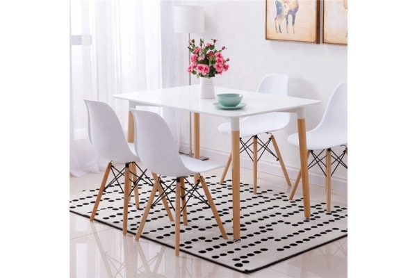 Стіл обідній ВЕЗУВІЙ MDF 120*80, білий