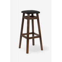 Табурет БАРНЫЙ КВАДРАТНЫЙ МЯГКИЙ (80 см), темн.гор