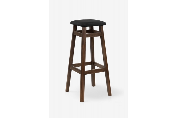 Табурет БАРНЫЙ КВАДРАТНЫЙ МЯГКИЙ (80 см), темн.гор