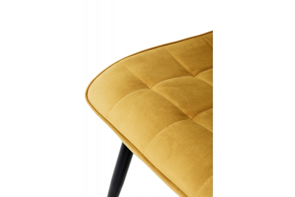 Стілець Віллі чорний /велюр карі