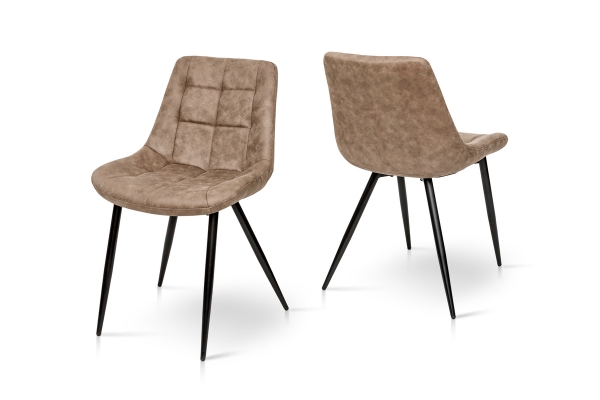 Стул Крокус черный / микрофибра капучино