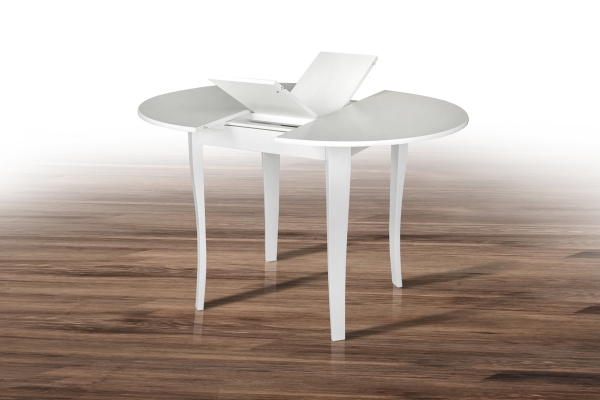 Стіл обідній Дукат (930+250)*930, білий