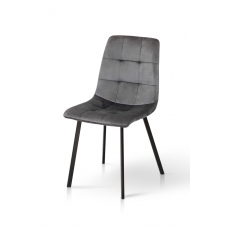 Стілець Ментос чорний/ велюр сірий