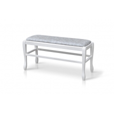 Банкетка Сієста 1100, біла/сіра тканина