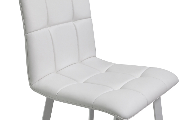 Стілець Трініті, метал білий/ шкірзам білий