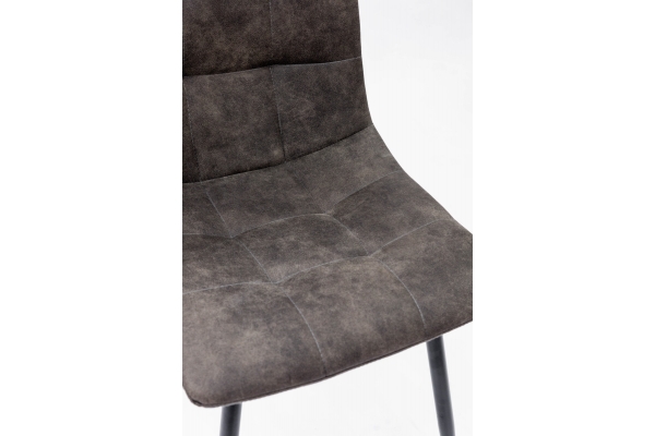 Стілець Чілі (круглий) чорний/мкфібра графіт PK-04